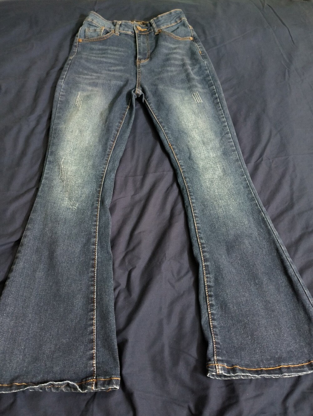 "Special One Los Angeles" Dark Blue Women's High Rise Flare Jeans Sz 5 *Flaw